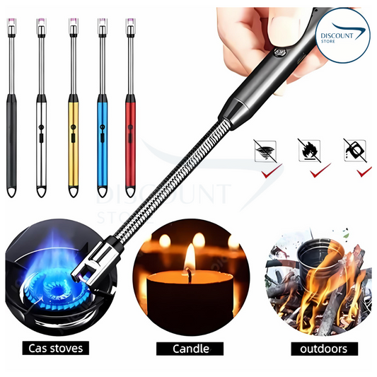 Rechargeable Electric Lighter, Windproof, Flexible Neck