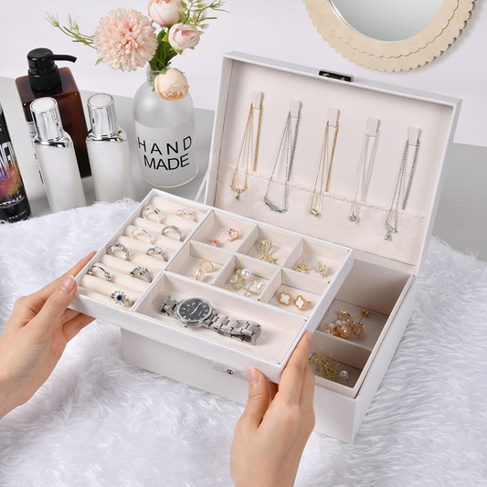 Jewellery Storage Box Lockable with Key, Jewellery Organiser