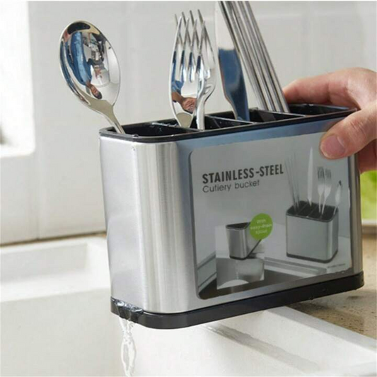 High Quality Stainless Steel Cutlery Bucket