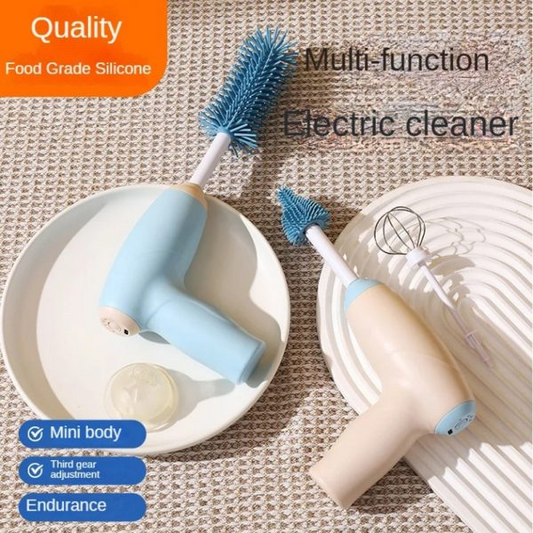 Electric Silicone Baby Bottle Cleaner Brush Set
