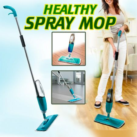 2 in 1 Spray Mop Window Cleaning Tool Lazy Magic Mop with 410ml Water Tank