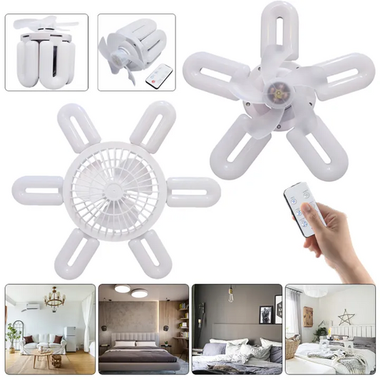 Socket Ushaped Fan Light – Small Ceiling Fan with Integrated LED Lighting