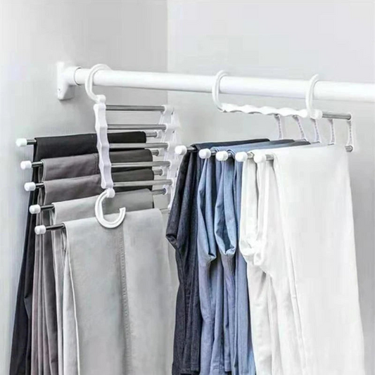 Multifunctional Wardrobe 5 Layers Pants Storage Rack Hangers Holders 5 In 1