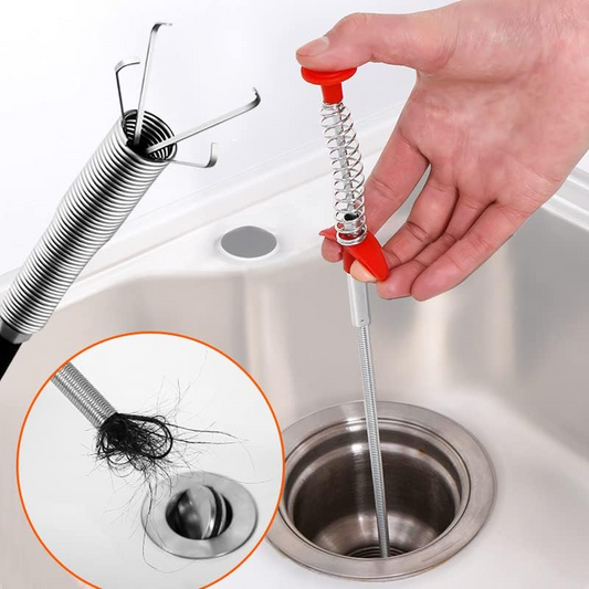 Clog Remover Tool, Drain Cleaner Flexible Grabber Claw Reacher Tool with 4 Claws Bendable