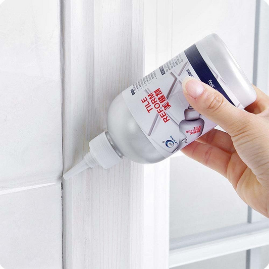 White Tile & Enamel Repair Kit – Waterproof, Quick-Dry with Spatula for Cracks & Scratches