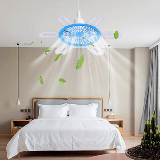 Socket Ushaped Fan Light – Small Ceiling Fan with Integrated LED Lighting