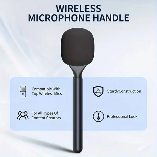 Universal Wireless Microphone Interview Handle