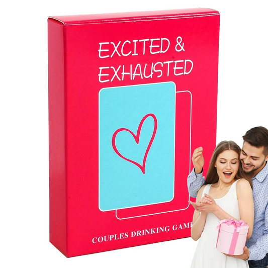 Couples Drinking Game for Adults - Excited & Exhausted