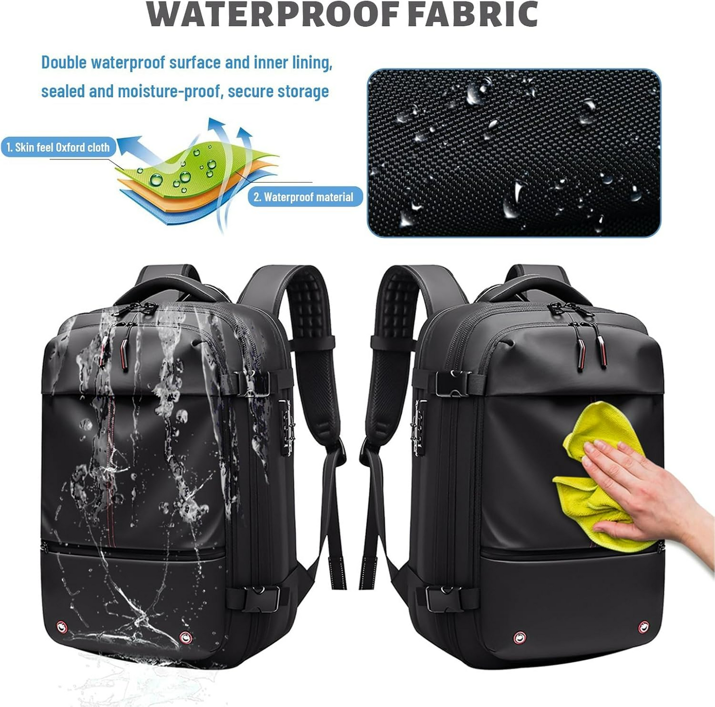 Vacuum Compression Travel Backpack with Pump – Space Saver Bag for Camping & Luggage