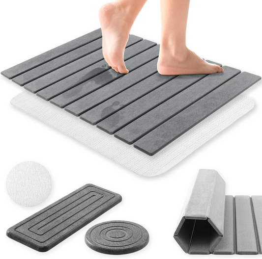 Luxury Foldable Stone Drying Mat Anti Slip Bathroom/Kitcheniuv