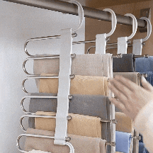 Multifunctional Wardrobe 5 Layers Pants Storage Rack Hangers Holders 5 In 1