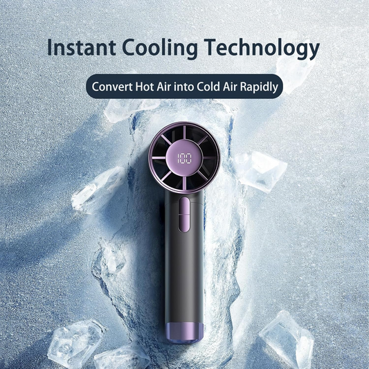 Portable Handheld Fan, Turbo Mini Fan with LED Display