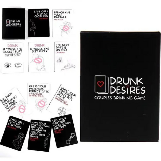 Drinking Card Game Drunk Desires Couples Games - Black