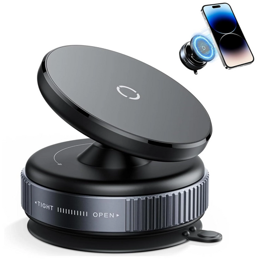 Magnetic Phone Holder Bracket with Rotating Vacuum Suction (K009)