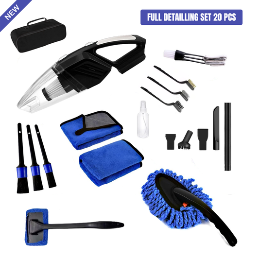 25PCS Professional Car Cleaning Kit – Interior & Exterior Cleaning Set