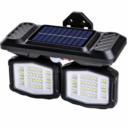 Solar Garden Wall Lights 108 LED 2 Head Motion Sensing Technology