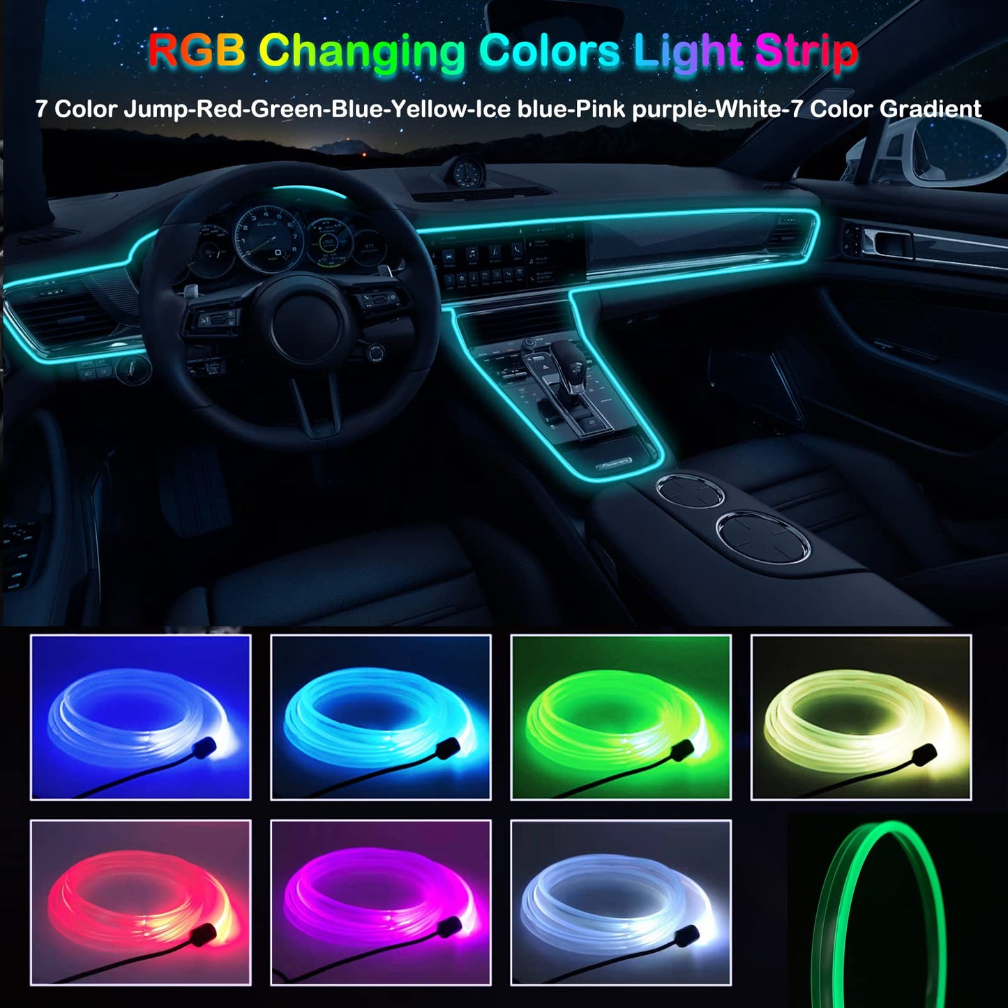 3 Meter Car Interior Led Strip Optic Fiber