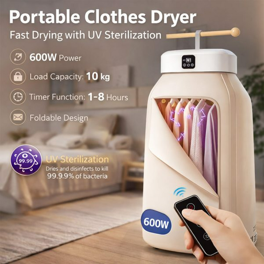 DSP Portable Clothes Dryer – 600W, Foldable, UV Sterilization KD6026
