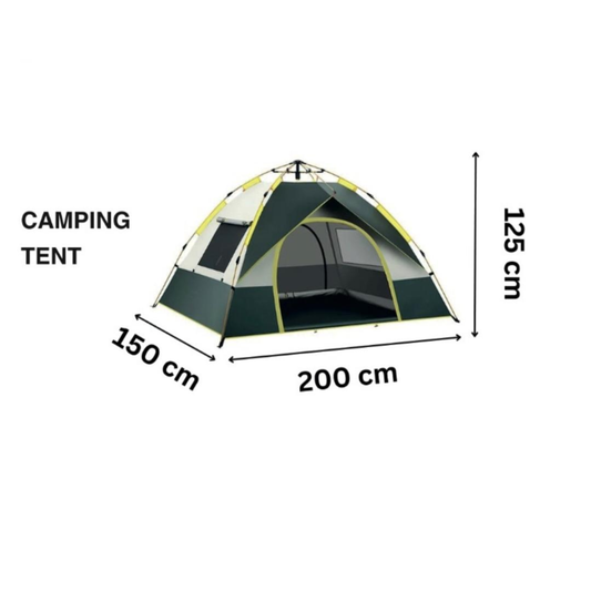 Camping tent Portable 2–3 Person – Waterproof Double Door & Windows