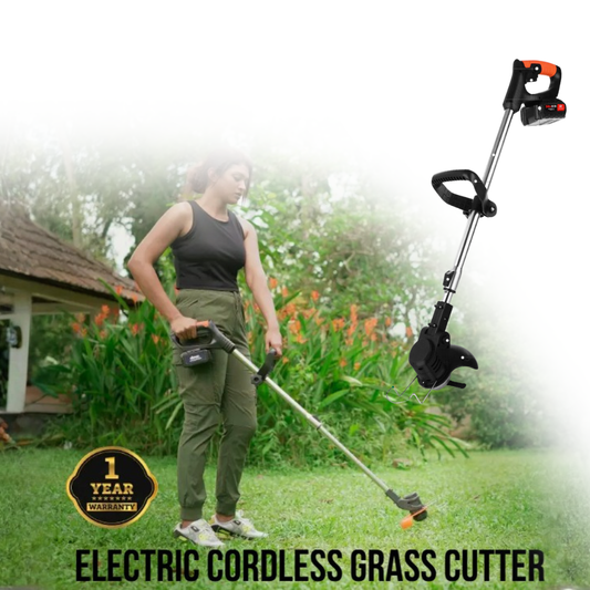 Wireless electric grass trimmer