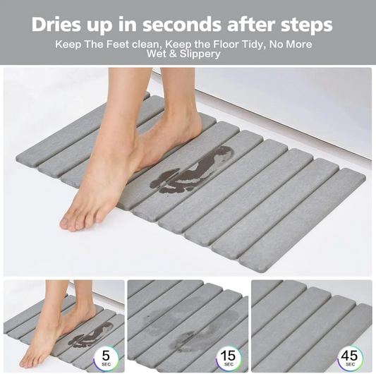 Luxury Foldable Stone Drying Mat Anti Slip Bathroom/Kitcheniuv
