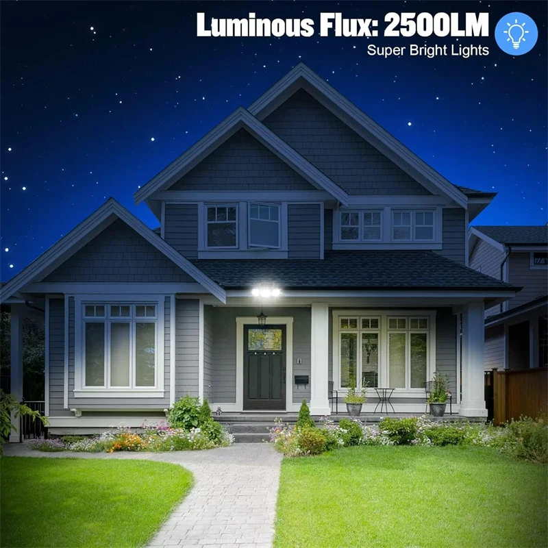 Solar Garden Wall Lights 108 LED 2 Head Motion Sensing Technology