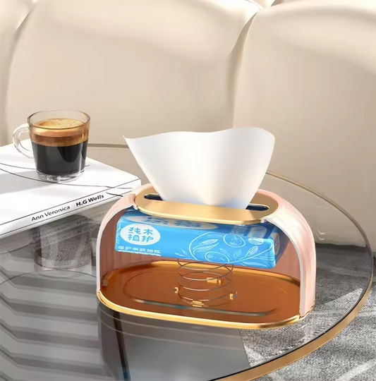 Automatic Lifting Tissue Box Napkin Storage Organizer