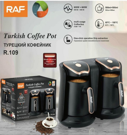 RAF Electric Maker Double Cup Turkish Coffee Machine R109  0.5L