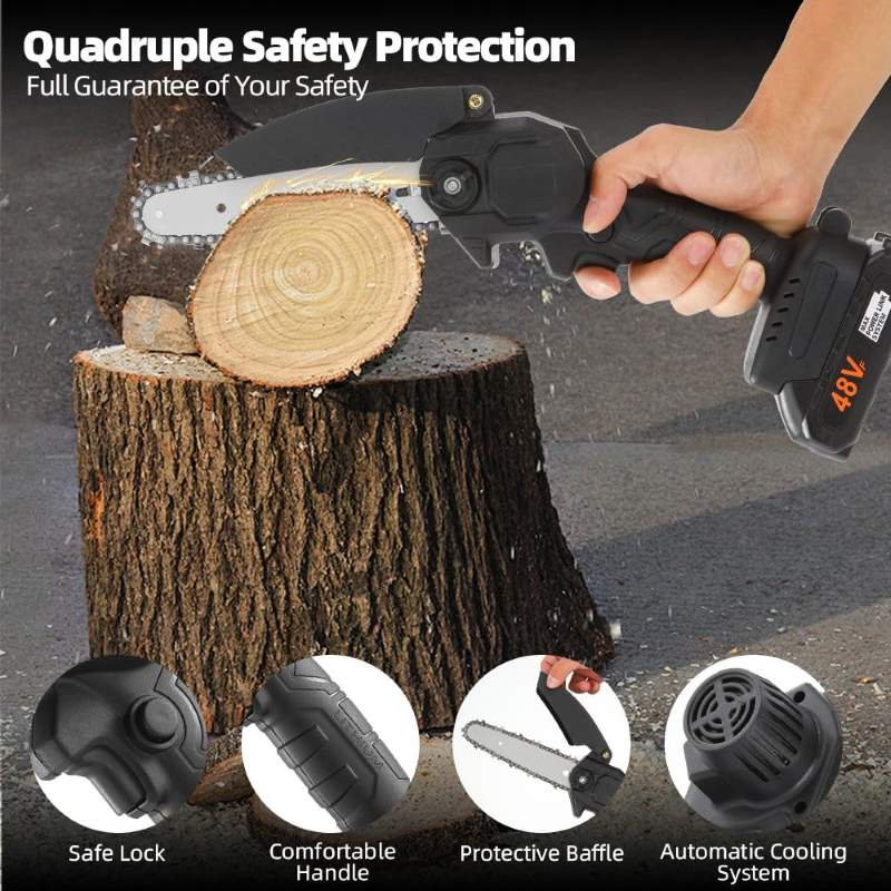 Cordless Handheld 48V Electric Chainsaw