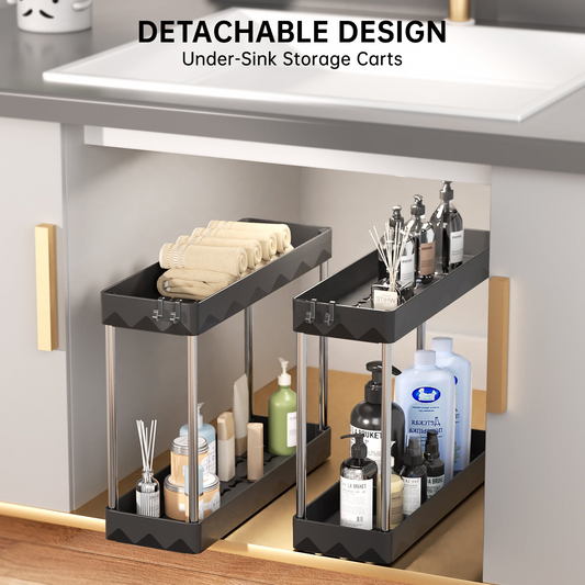 4 Tier Slim Rolling Storage Cart, Bathroom Storage Organizer,
