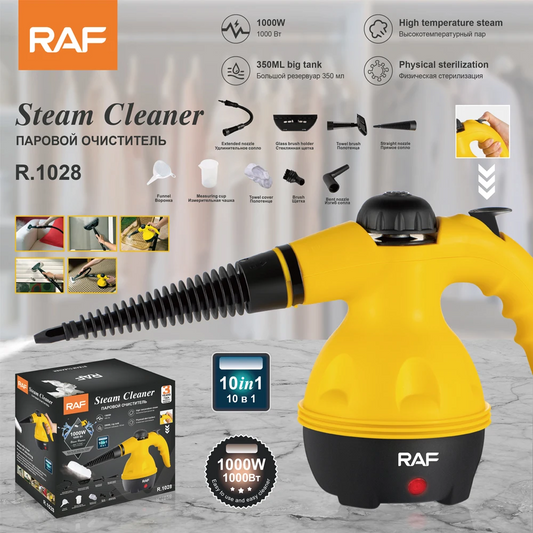 RAF 10 in 1 1000w Steam Cleaner Handheld Steam Cleaner with High Temperature Steam R1028