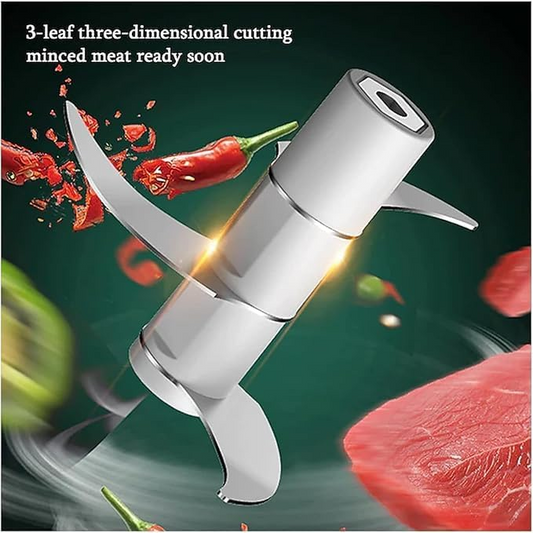 Mini Electric Garlic Chopper – USB Charging, Sharp Stainless Steel Blades