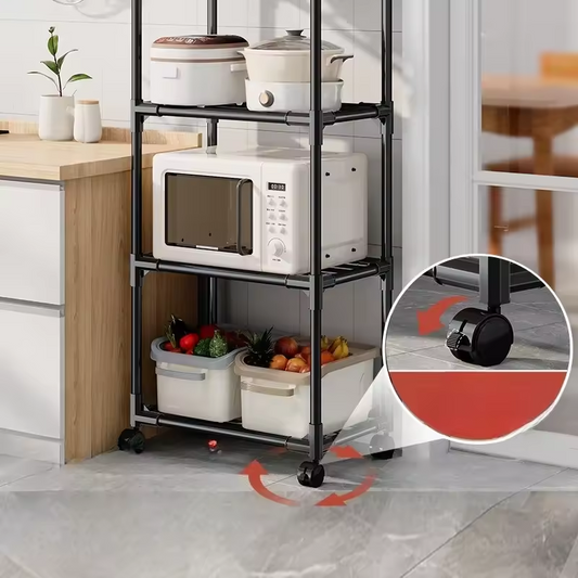 Kitchen Organiser Rolling Trolley Organizer Cart Portable Storage Rack AS-67