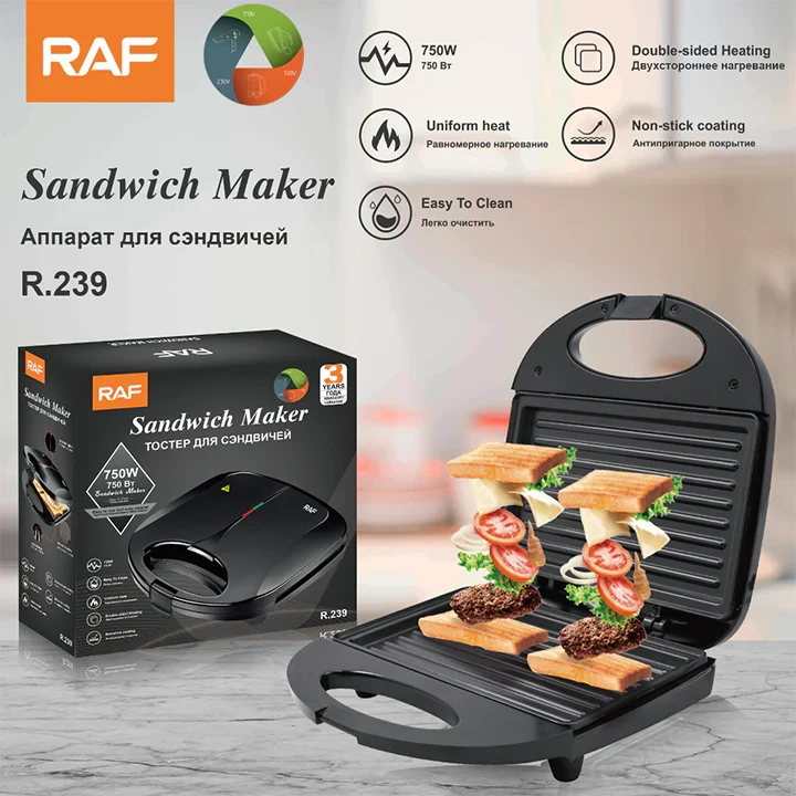 Raf Non-stick Sandwich Maker 850W R239 R2578T R546