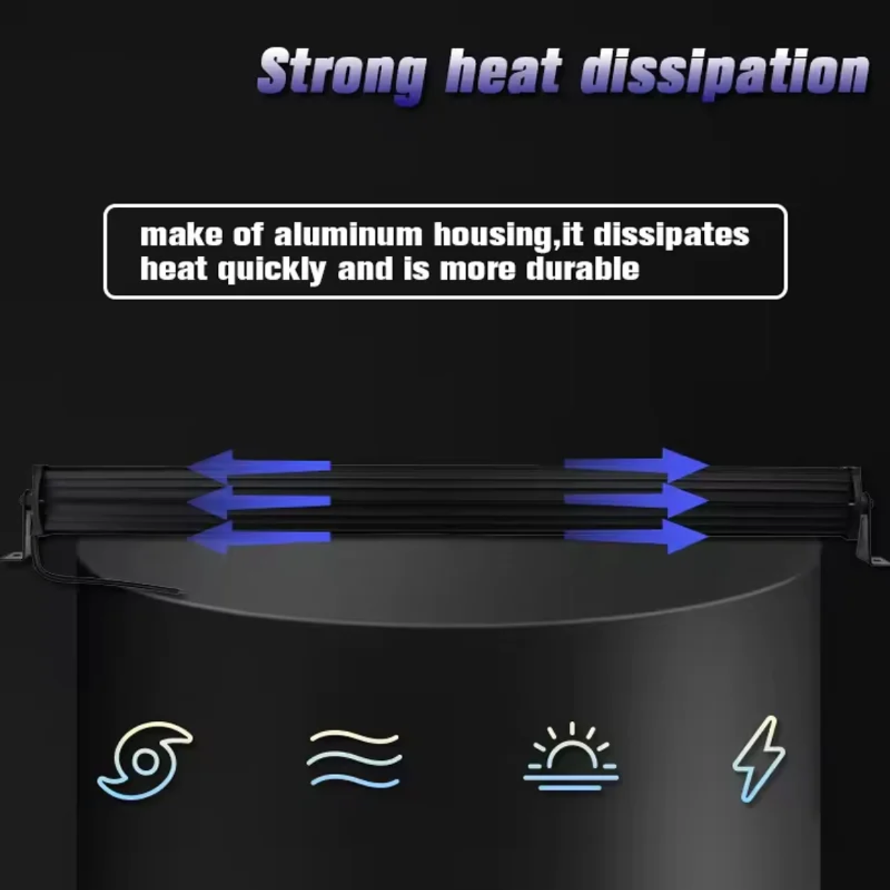 OffRoad Dual-Row Car LED Work Light Bar  Cool White IP67 Waterproof